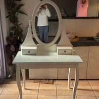 toeletta per trucco Ikea Hemnes bianca cm 100x50