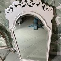 Specchio bianco shabby  misura 126x60