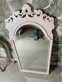 Specchio bianco shabby  misura 126x60