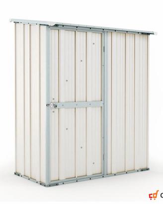 Casetta da giardino box in Acciaio 155x100 bianco