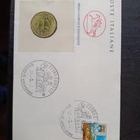 moneta e busta 1° giorno