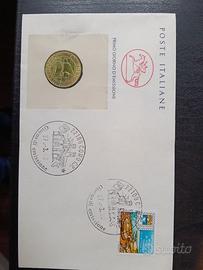 moneta e busta 1° giorno