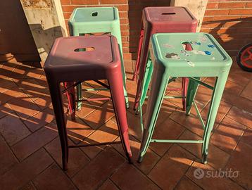 Sgabelli in acciaio