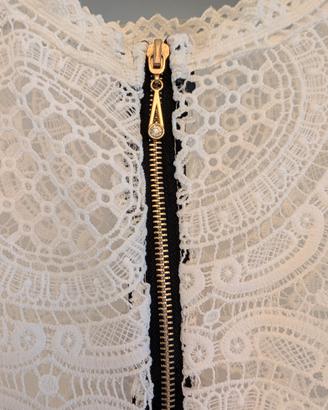 top/maglia in pizzo bianco