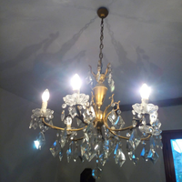 Lampadario Maria Antonietta gocce vetro di Murano