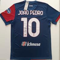 Maglia Cagliari Adidas-Match Issued-Autogr.Joao P