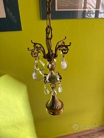 Lampadario gocce anni 70