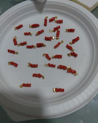 Gobbetti in corallo e argento