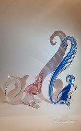 Scoiattoli in Vetro Artistico di Murano vintage