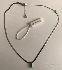 Collana Marlù con cubic zirconia verde smeraldo