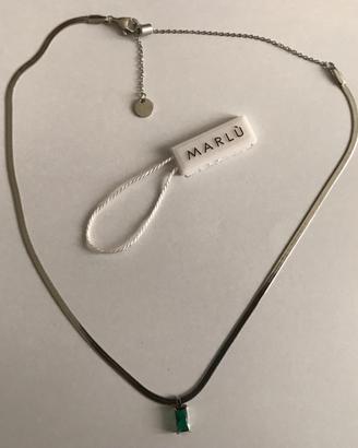 Collana Marlù con cubic zirconia verde smeraldo
