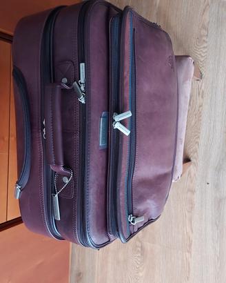 trolley in pelle con portacomputer