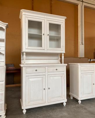 Vetrina in legno nuova bianca