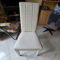 Sedia in pelle bianca 