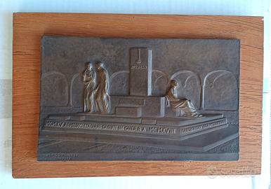 Placca bronzo Minerbi 1924 medici caduti WWI rara