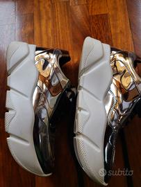 Sneakers Voile Blanche Monster specchio