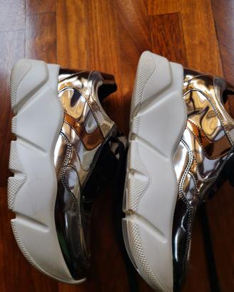 Sneakers Voile Blanche Monster specchio