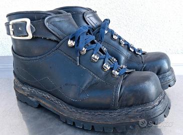 Scarponcini cuoio nero Alpini Sciatori anni50 tg39
