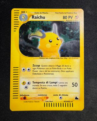 Raichu Holo skyridge Ita H25 No Shining
