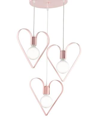 Lampadario cuori rosa camera bimba