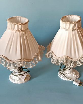 Coppia Lampada Abatjour Vintage