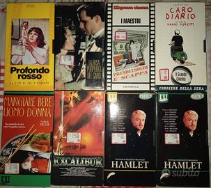 8 video cassette VHS varie usate