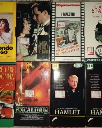 8 video cassette VHS varie usate