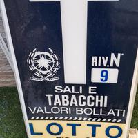 vintage insegna tabaccheria con cavo