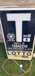 vintage insegna tabaccheria con cavo