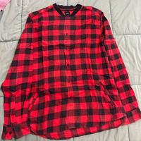 Camicia Asos Scacchi flanella rossa nera taglia XL