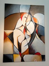 Quadro con telaio "Donna Sognante Astratta"