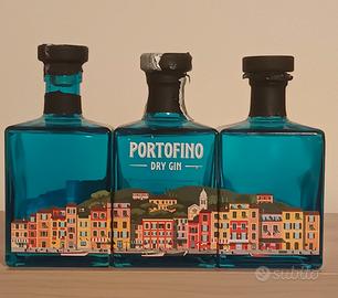 SET DI 3 BOTTIGLIE VUOTE  DI PORTOFINO DRY GIN