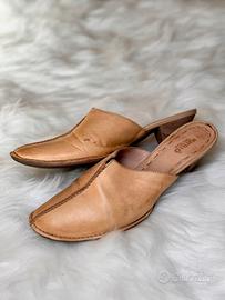 Sabot Mules artigianali in vera pelle, 38 ~ Khriò