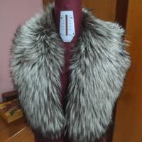 Collo in vera volpe argentata