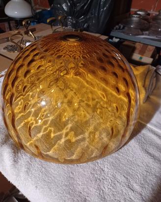 Cappello per lampadario in vetro soff ambra