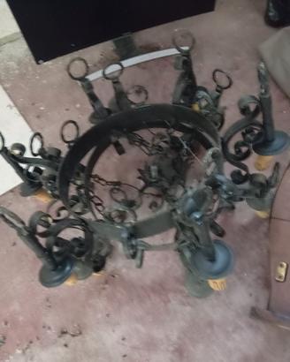 lampadari ferro battuto