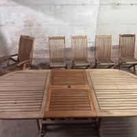 Tavolo e sedie  in legno