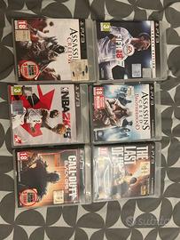 6 Giochi Originali PS3: the last of us, Cod, AC…