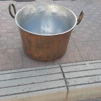 pentolone in rame pronto all'uso 