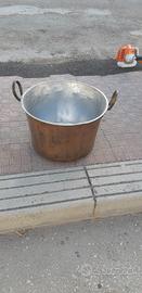 pentolone in rame pronto all'uso 