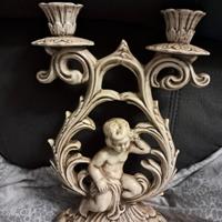 Statuetta Porta candele antico