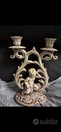 Statuetta Porta candele antico