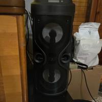 Cassa speaker bluetooth, radio, microfono ecc