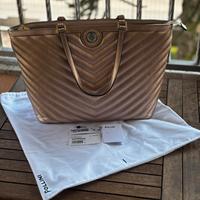 Borsa a spalla effetto imbottito Rose Gold Pollini