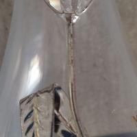VASO IN VETRO CON INSERTO IN ARGENTO-CRISTALLO
