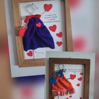 Quadri dell'Amicizia in legno con dedica e applic.