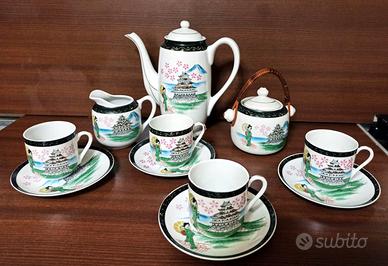 Set Caffè Porcellana Finissima Giapponese Vintage
