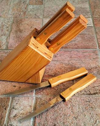 Set coltelli da cucina in acciaio