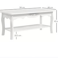 tavolino da soggiorno stile country/shabby bianco