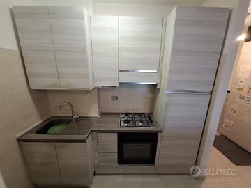 Cucina lineare grigio chiaro